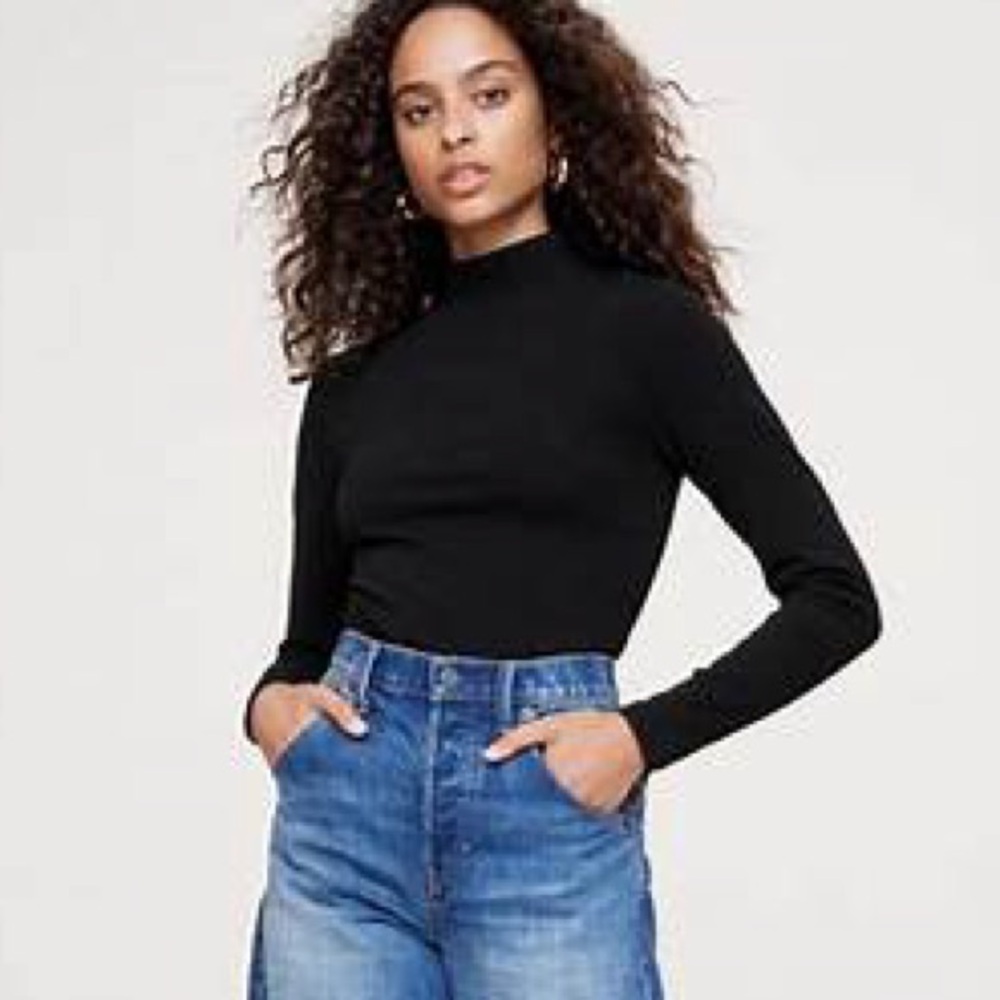 Banana Republic Refined Mock-Neck Top